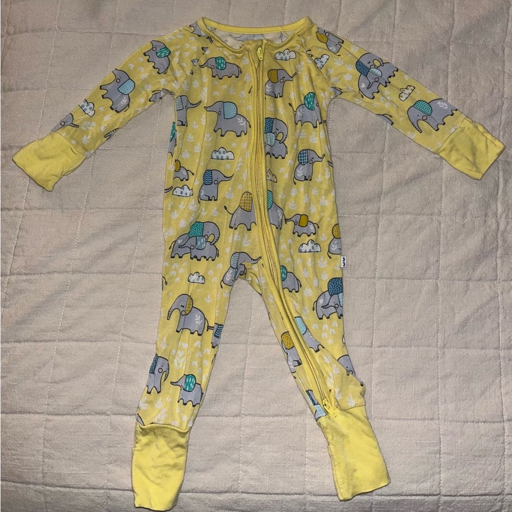 Yellow Elephant Pajama (Little Sleepies) Size 0-3 month